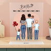 Familie 1-4 Kinder | Personalisiertes Acrylglas