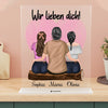 Moeder & 2 dochters zitten - Gepersonaliseerd acrylglas