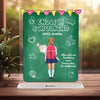 Eindelijk schoolkind bord met tekst en naam voor school inschrijving cadeau - Gepersonaliseerd acrylglas