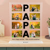 PAPA fotocollage (8 bilder med text) - Personifierat akrylglas