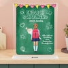 Eindelijk schoolkindbord met tekst en naam voor startend schoolcadeau - gepersonaliseerd acrylglas