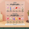 &gt;D'abord maman Onderhoud mamie&lt; Fleurs d'anniversaire jardin | Gepersonaliseerd acrylglas Fête des mères