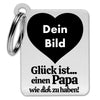 Glück ist, einen Papa wie dich zu haben mit Foto - Personalisierter Schlüsselanhänger