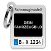 Car license plate / vehicle number plate with vehicle image gift for car enthusiasts - personalized keychain