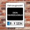 Car license plate / vehicle number plate with vehicle image gift for car enthusiasts - personalized door sign