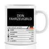 Auto Quartett Bild / Motorrad 2- Personalisierte Tasse