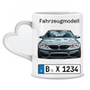 Plaque d'immatriculation automobile avec image de véhicule cadeau pour les passionnés d'automobile 2 - Tasse personnalisée