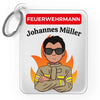 Feuerwehr Geschenk Schlüsselanhänger mit Name für Feuerwehrmänner und -frauen Beförderung - Personalisierter Schlüsselanhänger