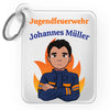 Jugendfeuerwehr Geschenk Schlüsselanhänger mit Name - Personalisierter Schlüsselanhänger