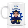 THW Geschenk Tasse mit Name für Technisches Hilfswerk - Personalisierte Tasse