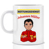 Rettungsdienst Sanitäter Geschenk Tasse mit Name für Retter - Personalisierte Tasse