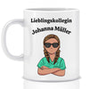 Krankenschwester / Pfleger / Zahnarzt Geschenk Tasse mit Name Wichtelgeschenk / Ruhestand / Rente - Personalisierte Tasse