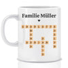 Familien Kreuzworträtsel-Puzzle Bild Geschenk - Personalisierte Tasse