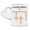 Familien Kreuzworträtsel-Puzzle Bild Geschenk - Personalisierte Tasse