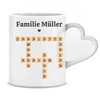 Familien Kreuzworträtsel-Puzzle Bild Geschenk - Personalisierte Tasse