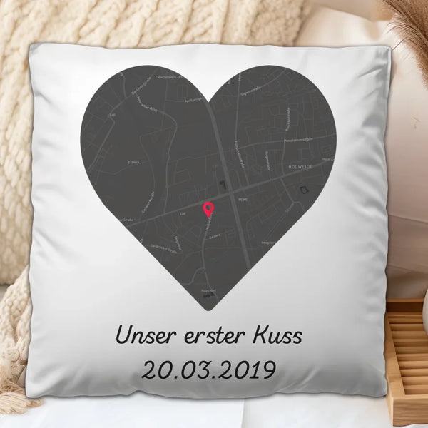 Personliggjort kort med tekst på parpude - Personliggjort pude