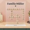 Familien Kreuzworträtsel-Puzzle Bild Geschenk - Personalisiertes Acrylglas