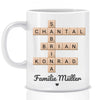 Familien Kreuzworträtsel-Puzzle Bild Geschenk - Personalisierte Tasse