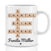 Familien Kreuzworträtsel-Puzzle Bild Geschenk - Personalisierte Tasse