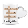 Familien Kreuzworträtsel-Puzzle Bild Geschenk - Personalisierte Tasse