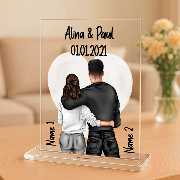 Couple (Queen & King) Valentine's Day - Personalized Acrylic Glass
