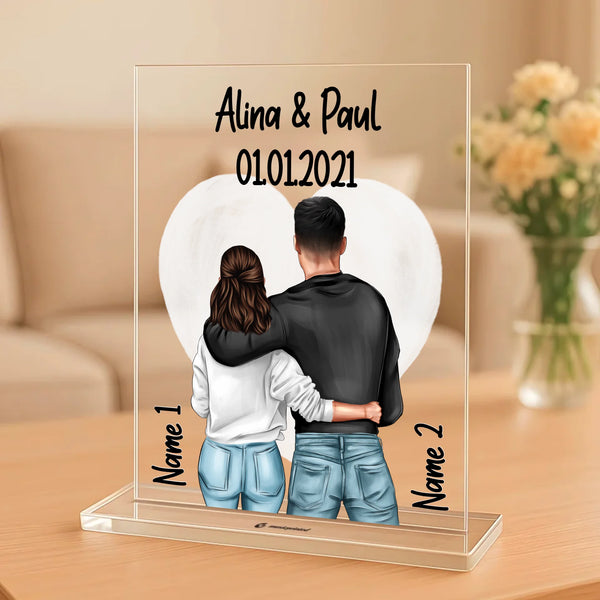 Conjunto de Alianças (Rainha & Rei) Dia dos Namorados - Acrílico Personalizável