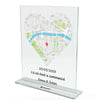 Carte personnalisée avec texte sur acrylique - Là où tout a commencé | Plaque acrylique personnalisée - Personalisiertes Acrylglas