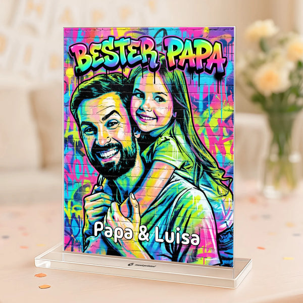 Acrylglas Geburtstag 4K with logo square