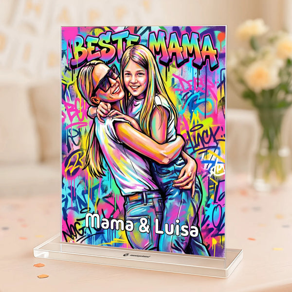 Acrylglas Geburtstag 4K with logo square