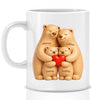 Bärenfamilie mit 2-7 Personen - Personalisierte Tasse