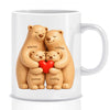 Bärenfamilie mit 2-7 Personen - Personalisierte Tasse