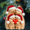 Bärenfamilie mit 2-7 Personen - Personalisierter Baumschmuck