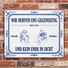 Wir Nerven Uns Gegenseitig Geschenk für Pärchen Garten - Personalisiertes Türschild