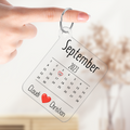 Personalisierter Kalender Schlüsselanhänger mit Datum
