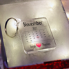 Personalized calendar keychain with date