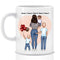 Familientasse (Mutter + 1-4 Kinder) - Personalisierte Tasse