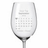 Personalisierter Kalender Datum mit Herz und Namen - Personalisiertes Weinglas