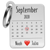 Personalized calendar key ring with date