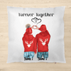 Winter couple / friends - Personalized cushion
