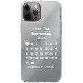 Personalized calendar date with heart and name - Personalized phone case