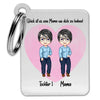 Mother & 1-3 Daughters Standing - Personalized Keychain