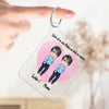 Mother & 1-3 Daughters Standing - Personalized Keychain
