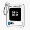 Car license plate with picture Mini - Personalized key fob