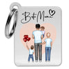 Family pendant (father + 1-4 children) - Personalized key ring