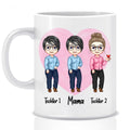 Mother & 1-3 Daughters Standing - Personalized Mug
