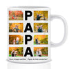 PAPA photo collage (8 pictures with text) - Personalized mug