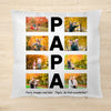 PAPA photo collage (8 pictures with text) - Personalized cushion
