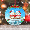 Hiboux de Noël (2-4 personnes) - Décorations de Noël personnalisées
