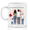Mug familial (mère + père + 1-4 enfants) - Mug personnalisé